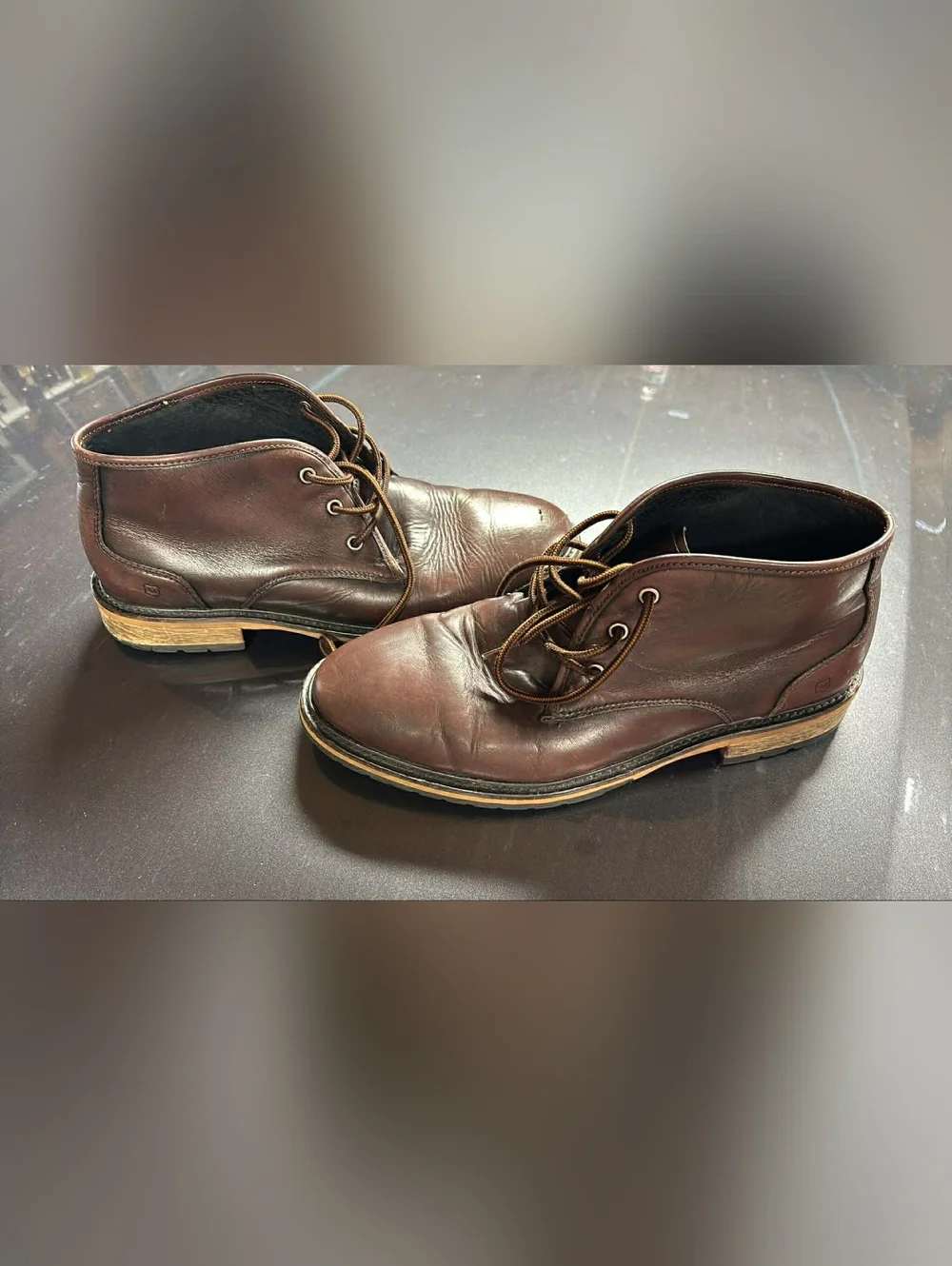 Andrew Marc Dark Brown Leather Chukka Boots‎